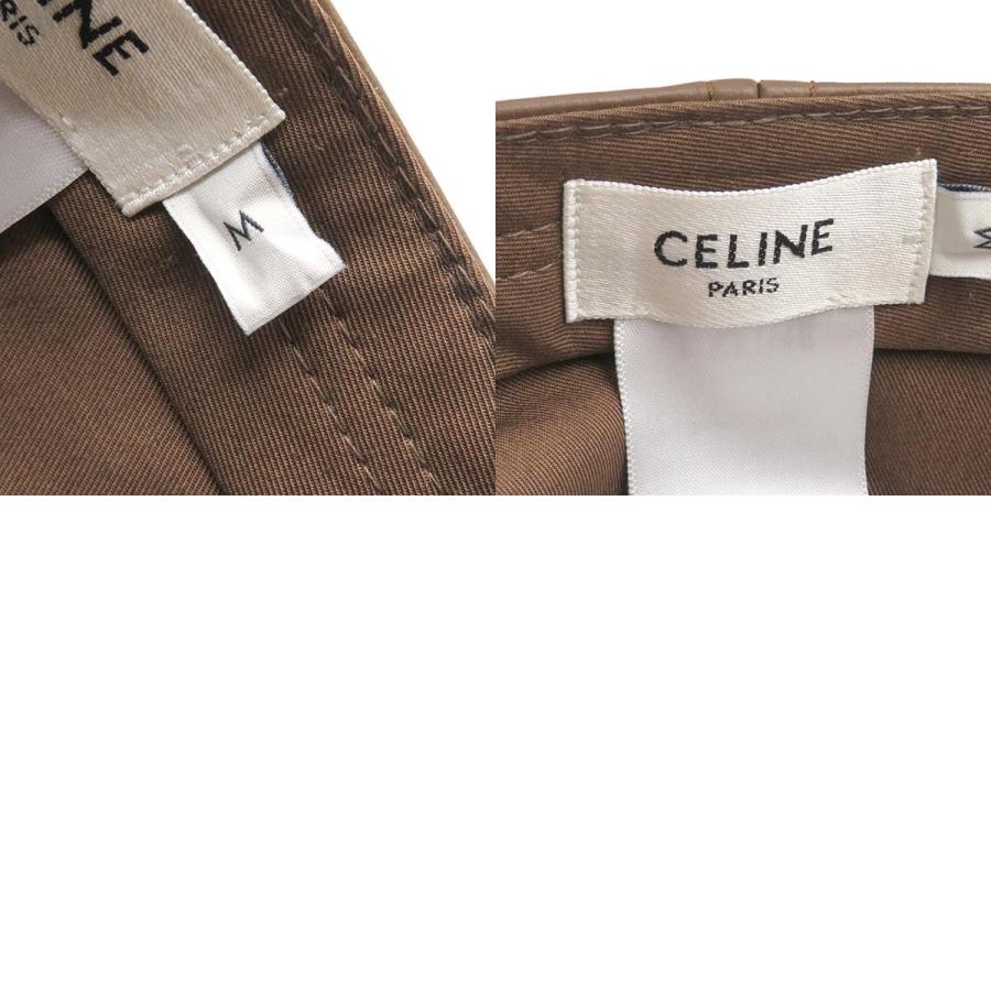 CELINE（セリーヌ） キャップ レザー ベースボールキャップ ラムスキン