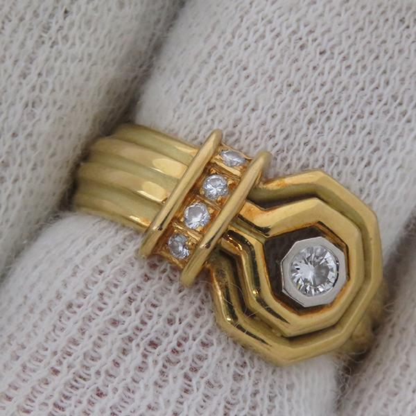 CHAUMET（ショーメ） リング 指輪 ヴィンテージ ダイヤリング K18YG 