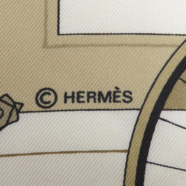 HERMES（エルメス） スカーフ カレ90 CARRE シルク ベージュ 【LES
