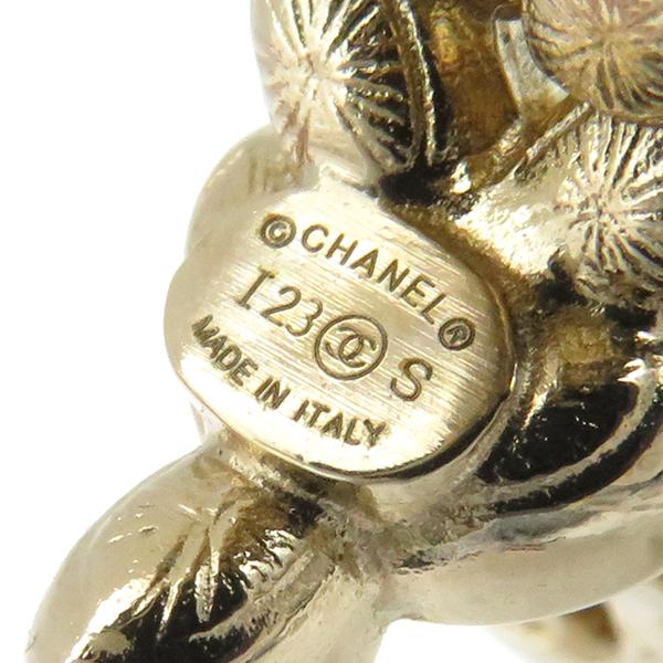 CHANEL シャネル ピアス リーフ ココマーク GP ゴールド 中古  