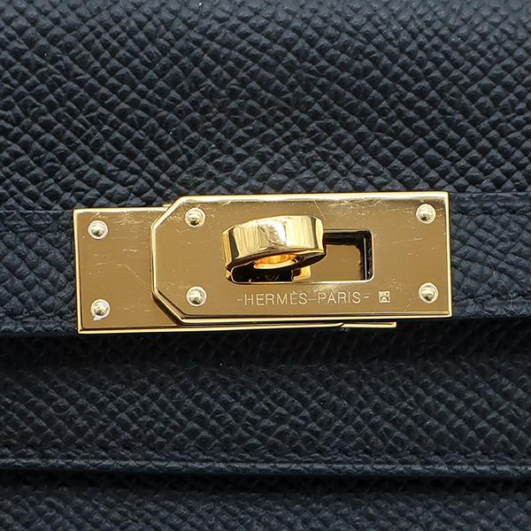 【超極美品】エルメス ヴォーエプソン ケリーウォレット ブラック 二つ折り長財布 HERMES エルメス 長財布 ケリーウォレット ロング トゥーゴー