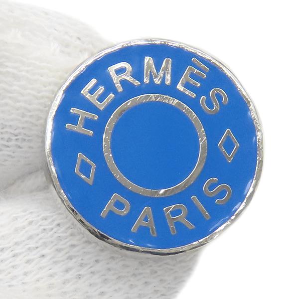 美品 エルメス セリエ カフス ブルー 青 HERMES HERMES（エルメス） カフス セリエ カフス カフリンクス メタル ブルー