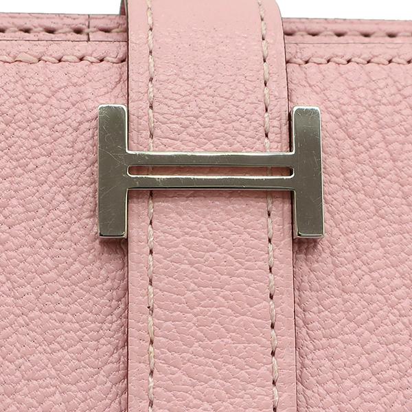 HERMES（エルメス） 長財布 ベアンスフレ シェーブル ピンク 二つ折り