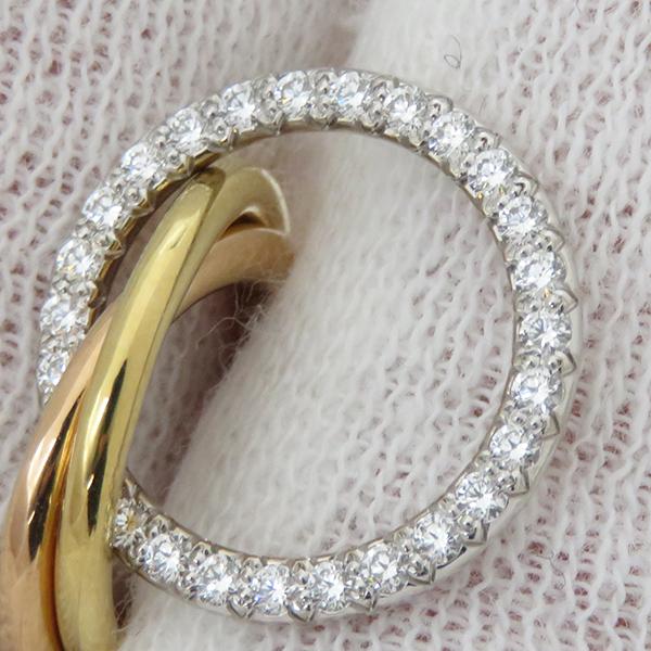 TRINITY（Cartier） カルティエ ピアス トリニティ ダイヤ K18YG