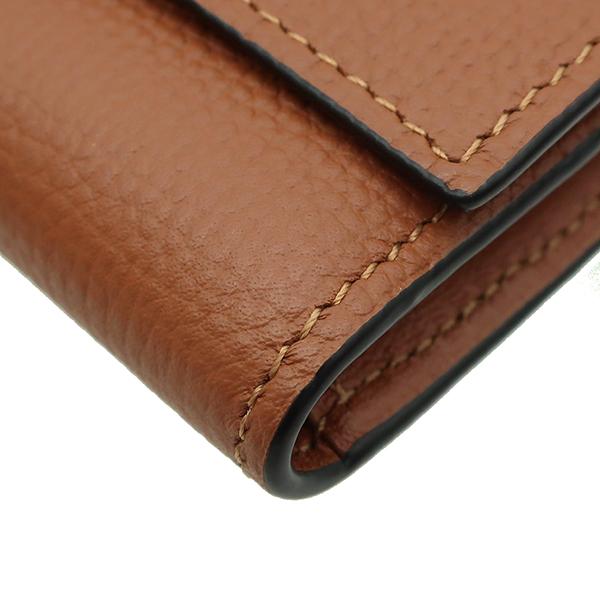 ✨美品✨ロエベ　三つ折り財布　バーティカルウォレット　アナグラム　シボ革　茶色 LOEWE（ロエベ） 三つ折り財布 アナグラム バーティカル ウォレット