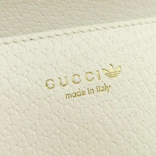 GUCCI（グッチ） チェーンウォレット adidas コラボ レザー レッド 赤