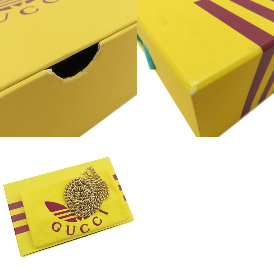 グッチ GUCCI チェーンウォレット adidas コラボ レザー レッド×ホワイト ゴールド金具 赤 白 アディダス  621892 【箱】【中古】 GUCCI（グッチ） チェーンウォレット adidas コラボ レザー レッド 赤