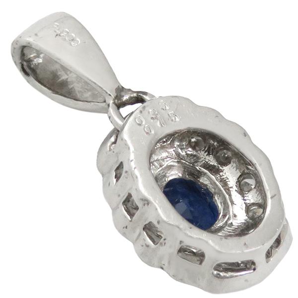 ペンダントトップ サファイア ダイヤ Pt900 シルバー 中古 : HOUBIDOU 
