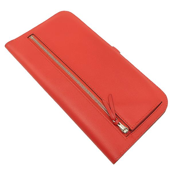 HERMES エルメス 長財布 ドゴンロング スイフト レッド 赤 中古 