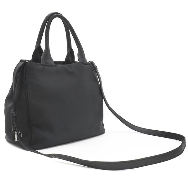 PRADA（プラダ） 2WAYバッグ ロゴ リボン ナイロン ブラック 