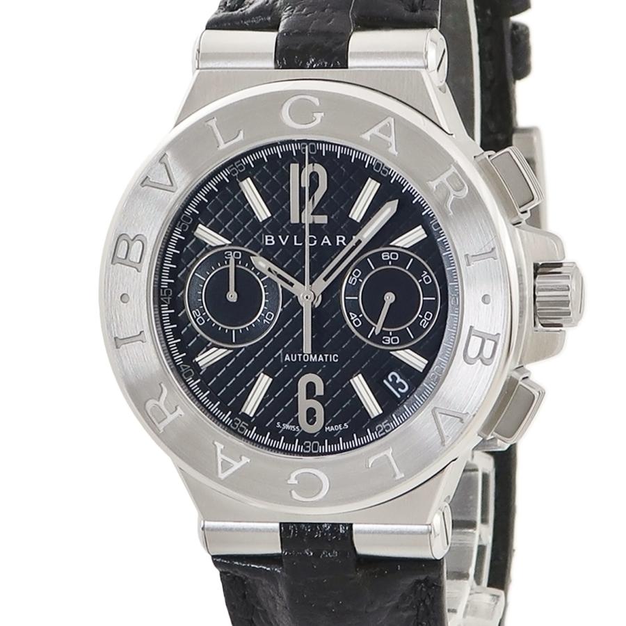 ディアゴノ 【3年保証】 ブルガリ クロノグラフ DG40SCH ブラック  