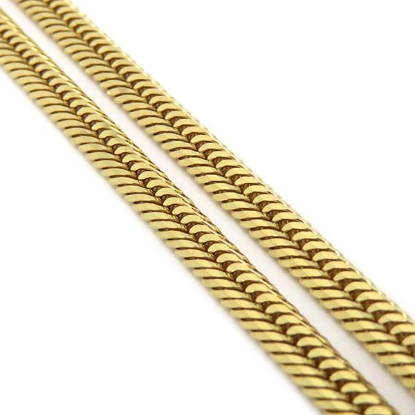 喜平 ネックレス K18 18金 50.5cm 14.6g 12面 トリプル K18YG ゴールド 