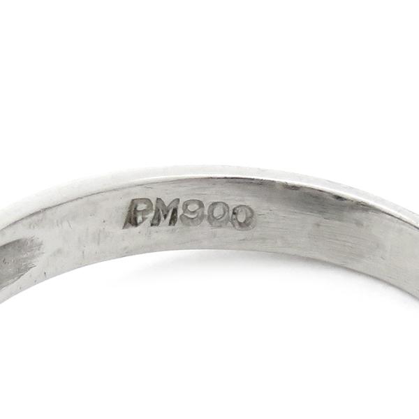 リング 指輪 パール ダイヤリング Pt900 シルバー 1粒 1P Pm900 8.5号  