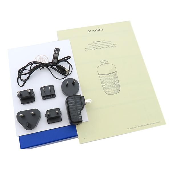 サンルイ 照明 フォリア ポータブルランプ クリスタル 透明 HERMES