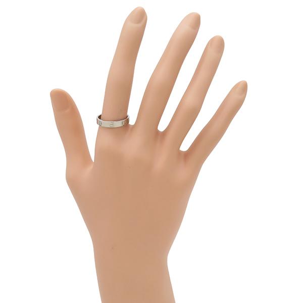 カルティエ　ミニラブリング K18WG ホワイトゴールド サイズ55 15号 LOVE（Cartier） カルティエ リング 指輪 ミニラブリング K18WG