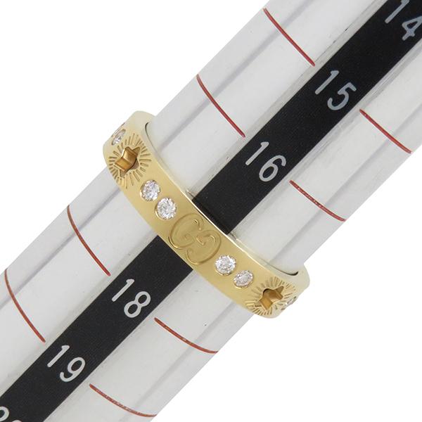 GUCCI グッチ リング 指輪 アイコン スター ダイヤリング K18YG