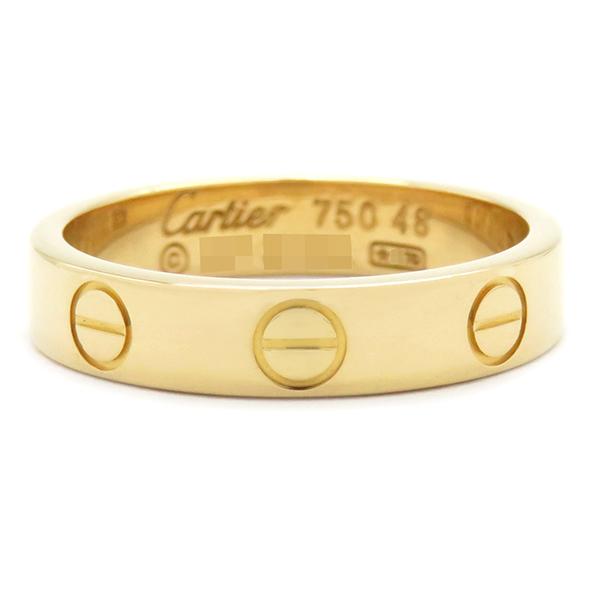 LOVE（Cartier） カルティエ リング 指輪 ミニラブリング K18YG