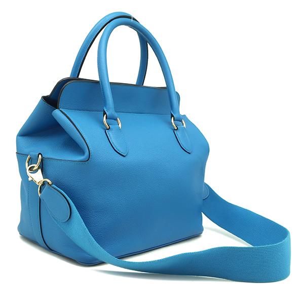 エルメス 2WAYバッグ ツールボックス 26 HERMES エルメス 2WAYバッグ ツールボックス 26 レザー ブルー