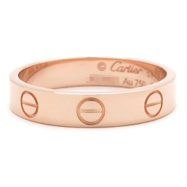 カルティエ　Cartier ミニラブリング　#51 PG K18 AU750 Cartier カルティエ ミニラブ リング 指輪 7号 18金 K18イエロー