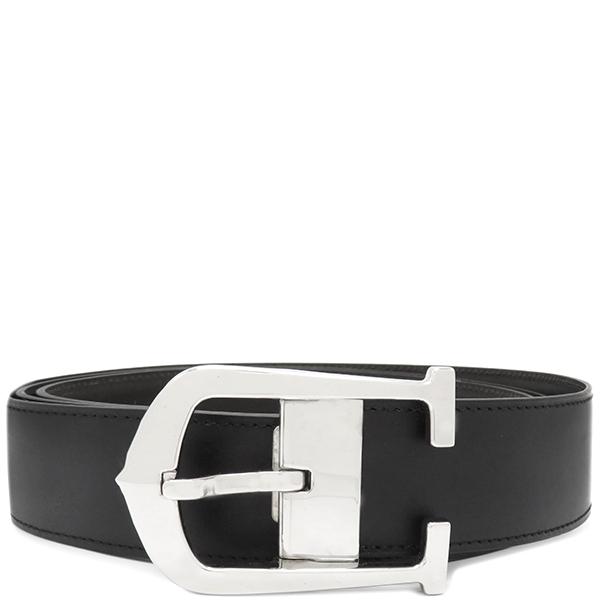 90s Cartier カルティエ リバーシブルベルト 本革 ブラック 黒 Cartier（カルティエ） ベルト アロンジェ カーフ ブラック 黒 茶