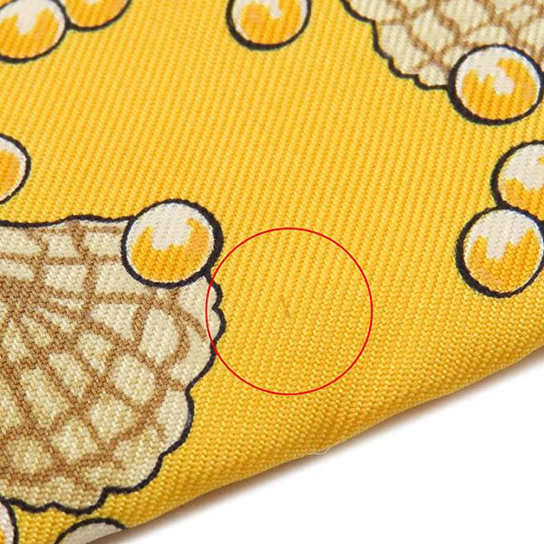 HERMES（エルメス） ネクタイ クラバット 9cm シルク イエロー