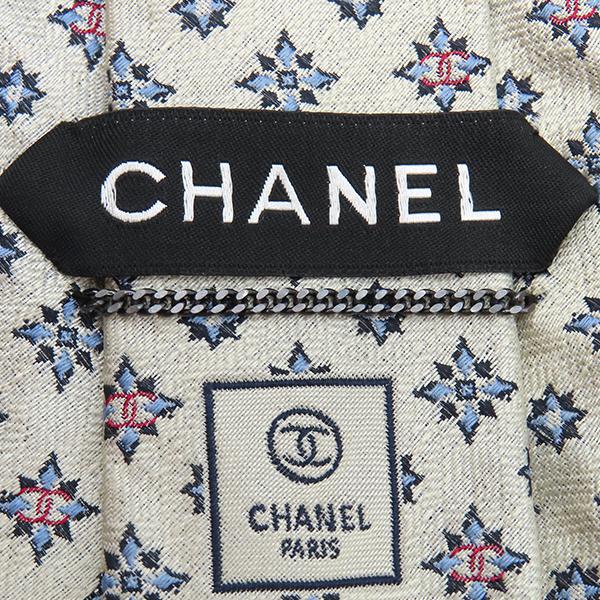 CHANEL（シャネル） ネクタイ CHANELココマーク 9.5cm シルク ホワイト