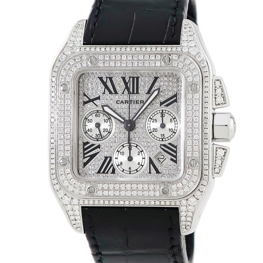 SANTOS DE CARTIER 【3年保証】 カルティエ サントス100 クロノグラフ