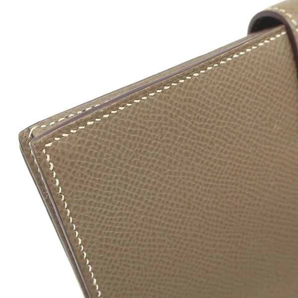 HERMES エルメス 長財布 ベアンスフレ ヴォーエプソン グレー 