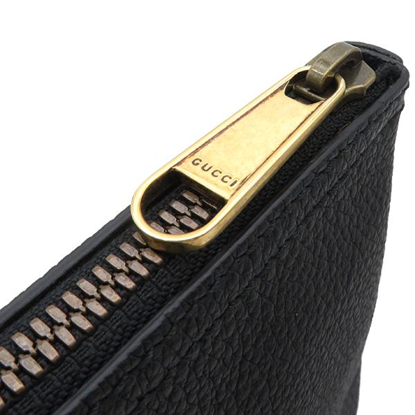 GUCCI グッチ クラッチバッグ ポートフォリオ レザー ブラック ロゴ 