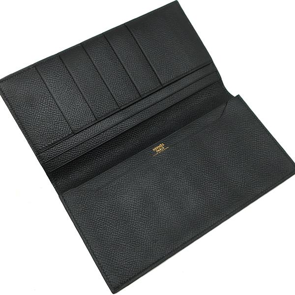 HERMES エルメス 長財布 オオサカ クシュベル ブラック 黒 二 HERMES エルメス 長財布 オオサカ クシュベル ブラック 黒 二
