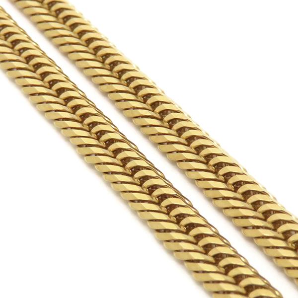喜平 ネックレス K18 18金 56cm 13.7g 12面 トリプル K18YG ゴールド 