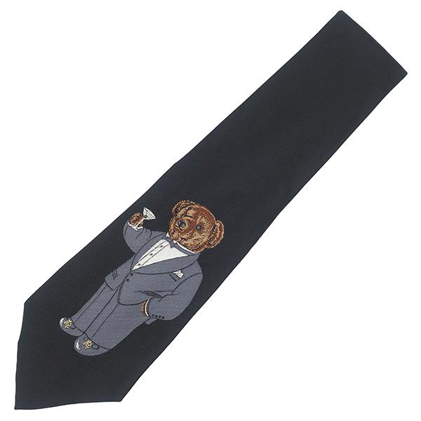 HERMES（エルメス） ポロ・ラルフローレン ネクタイ ポロベア 10.5cm