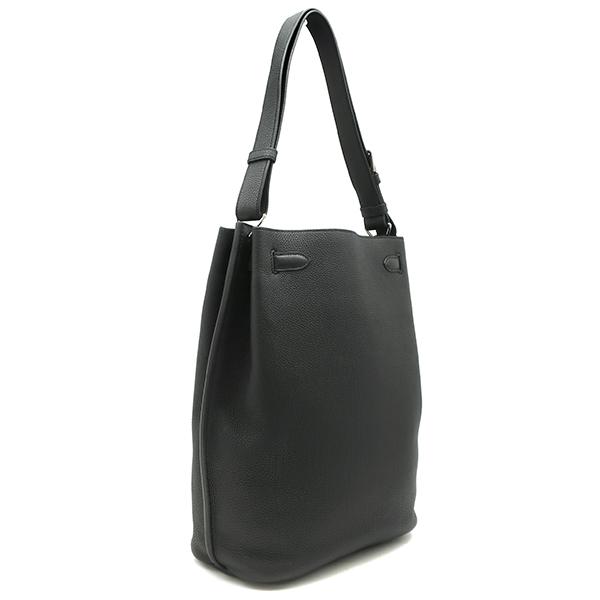 【美品】エルメス　ハンドバッグ　ショルダーバッグレザー ビジネス　黒　トート Kelly エルメス ショルダーバッグ ソーケリー26 トゴ ブラック 黒 中古
