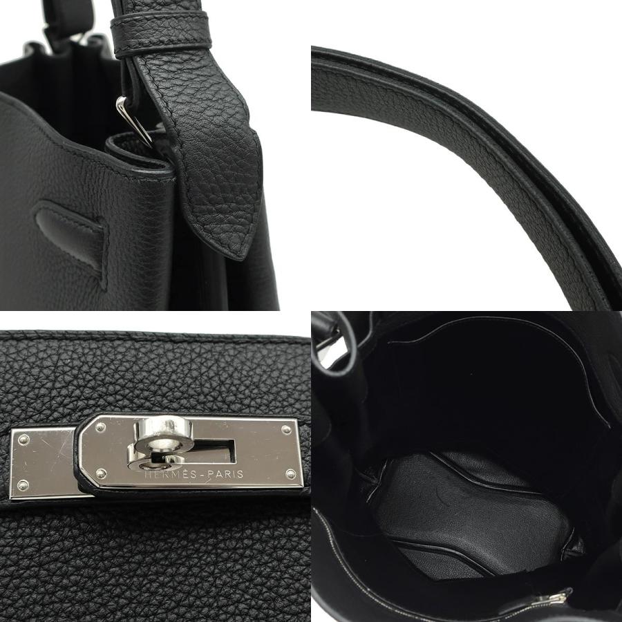 Kelly エルメス ショルダーバッグ ソーケリー26 トゴ ブラック 黒 中古