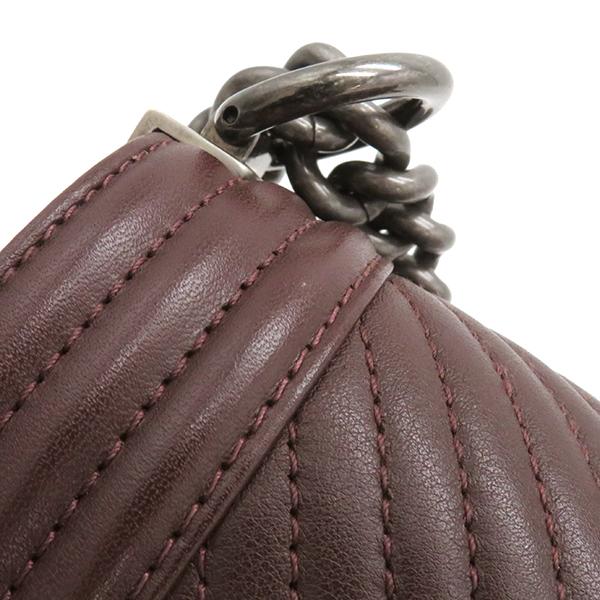 CHANEL（シャネル） ショルダーバッグ ボーイシャネル レザー ワイン