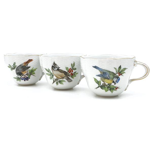 マイセン 食器 鳥と虫 カップ＆ソーサー 6客セット 陶磁器 ホワイト 白