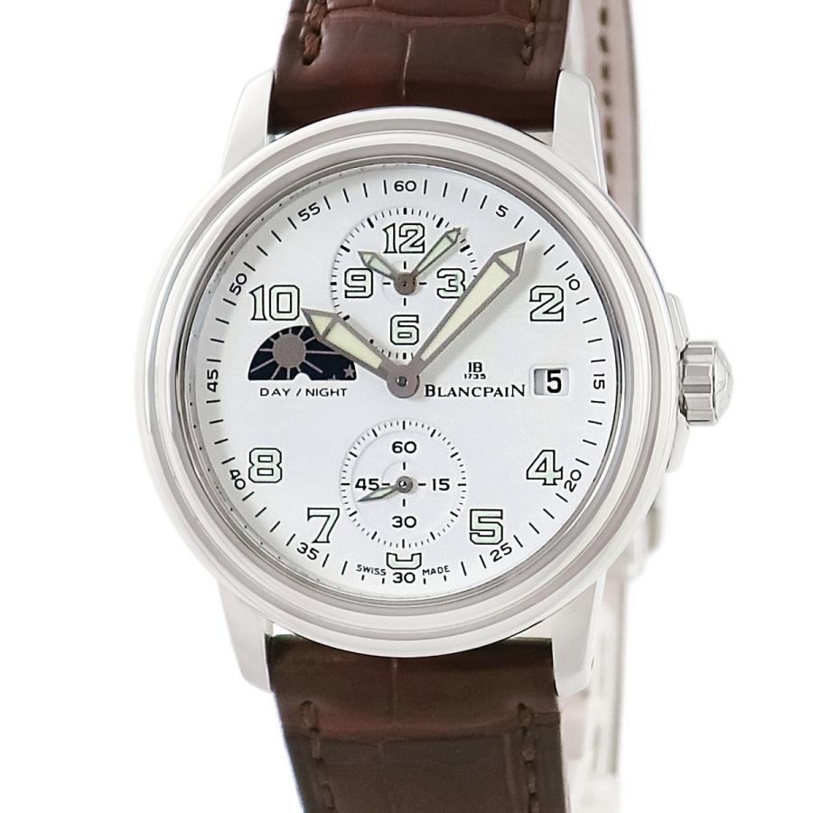 BLANCPAIN ブランパン レマン ダブルタイムゾーン ナイト＆デイ 2160-1127 デイト 100m防水 白 ホワイト SS ステンレス 純正尾錠 メンズ 自動巻き【6ヶ月保証】【腕時計】【中古】 BLANCPAIN（ブランパン） 【3年保証】 レマン ダブルタイムゾーン