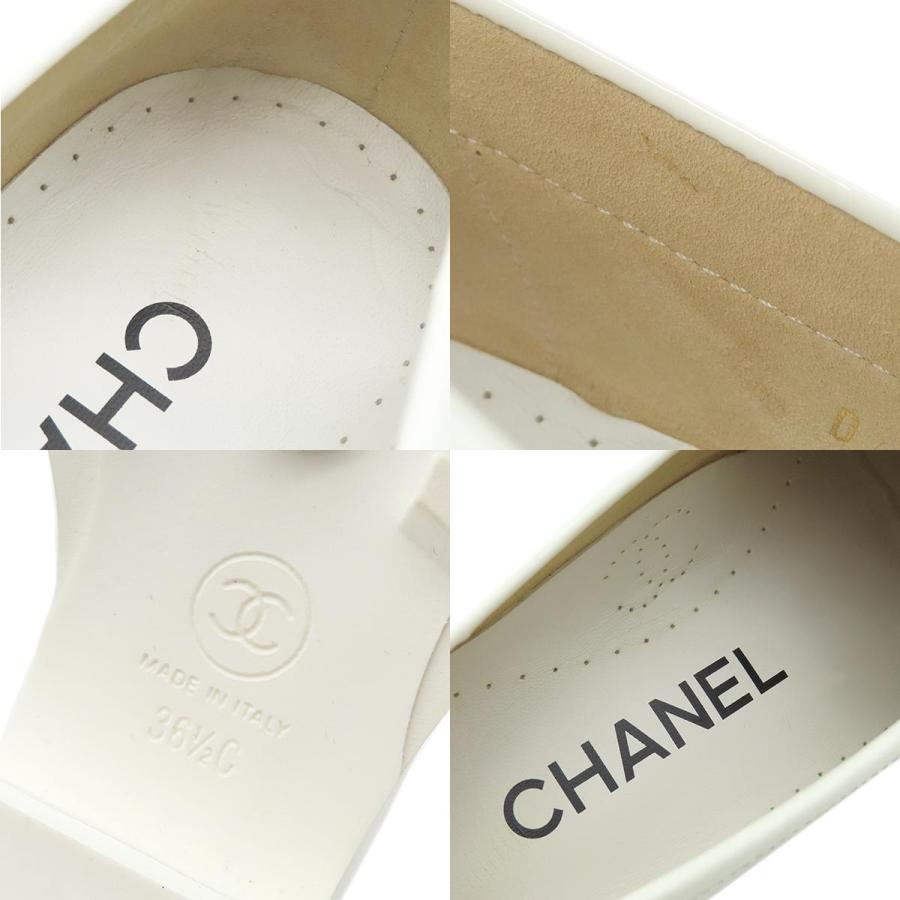 未使用 CHANEL ローファー パテントレザー ホワイト ココマーク CHANEL（シャネル） 靴 ココマーク ローファー パテントレザー