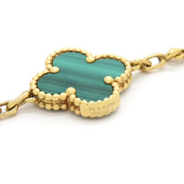 フラワー　アルハンブラ　ブレスレット　グリーン アルハンブラ ヴァンクリーフアーペル ブレスレット