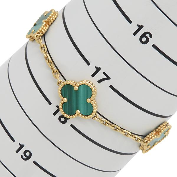 フラワー　アルハンブラ　ブレスレット　グリーン アルハンブラ ヴァンクリーフアーペル ブレスレット