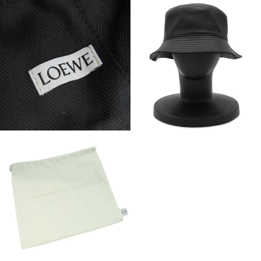 LOEWE（ロエベ） ハット フィッシャーマンハット ラムスキン ブラック 