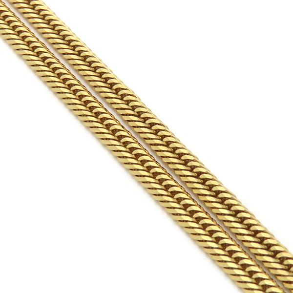 喜平 ネックレス K18 18金 55cm 13.7g 12面 トリプル K18YG ゴールド 