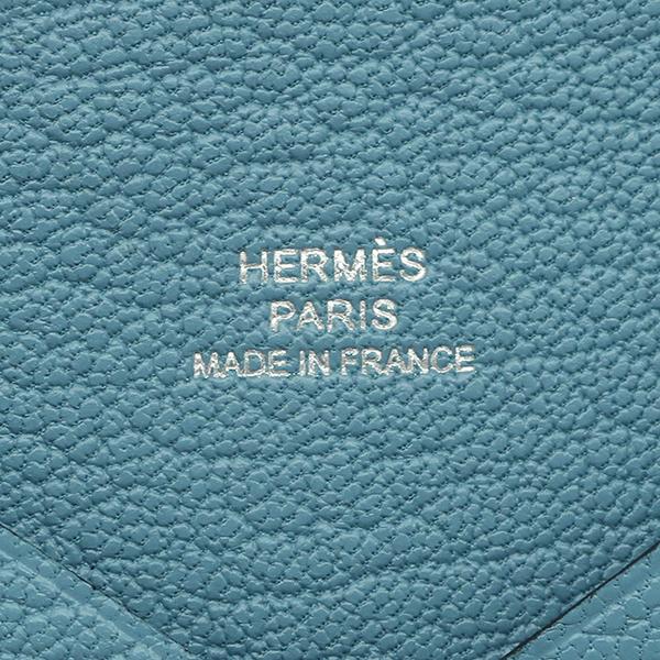 大幅に値下げ！ 未使用 エルメス カードケース カルヴィ シェブルミゾル 水色 HERMES（エルメス） カードケース カルヴィ シェーブル ブルー 新品 未