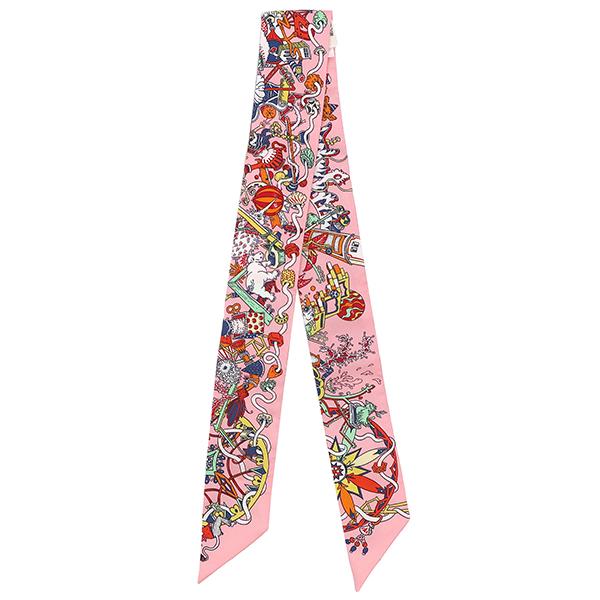 エルメス スカーフ ツイリー リボンスカーフ 旗 グリフォン