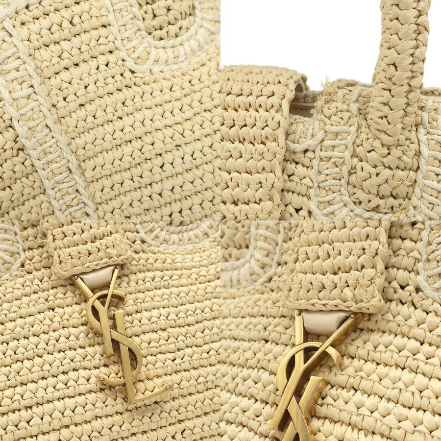 SAINT LAURENT サンローラン 2WAYバッグ ダウンタウン カバス ラフィア