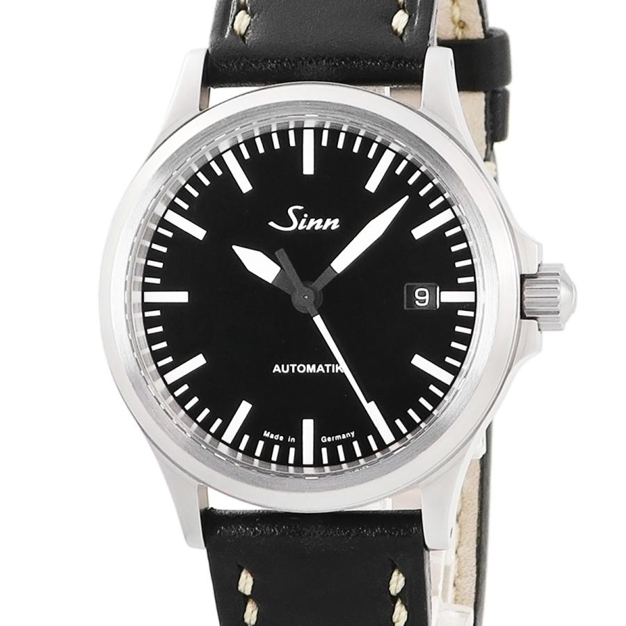 Sinn 556a 自動巻き腕時計 ブラック Sinn（ジン） 【3年保証】 556.A ブラック ラウンド オートマ バー
