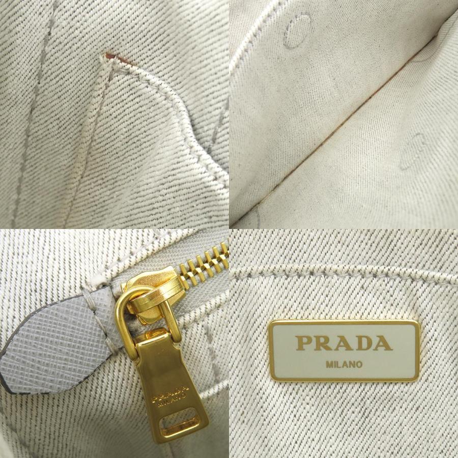 【美品】PRADA カナパ デニム ミニトートバッグ 三角ロゴ 人気　白タグあり PRADA プラダ カナパ ショルダーバッグ トート バッグ デニム