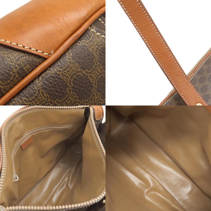 CELINE セリーヌ ハンドバッグ マカダム トート PVC ブラウン 総柄  