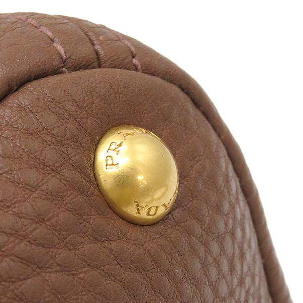 PRADA（プラダ） 2WAYバッグ メタルロゴ レザー ブラウン 茶 VIT.DAINO