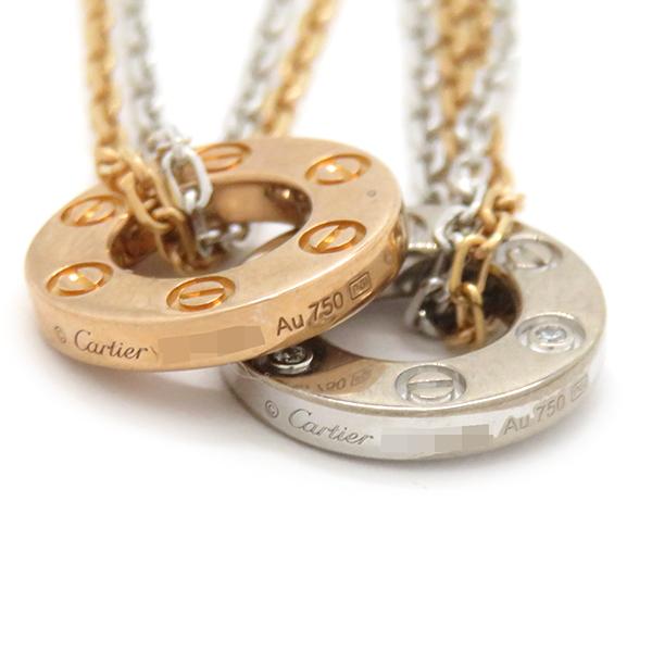 LOVE（Cartier） カルティエ ネックレス ラブ 6Pダイヤ K18PG ゴールド